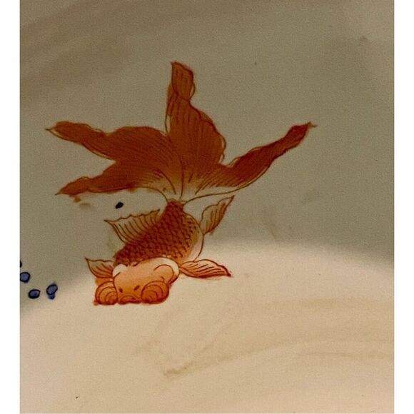 Vintage￼Mandarin Family Porcelain Fishbowl Planter Chinese Vase Hand Painted - Picture 10 of 12